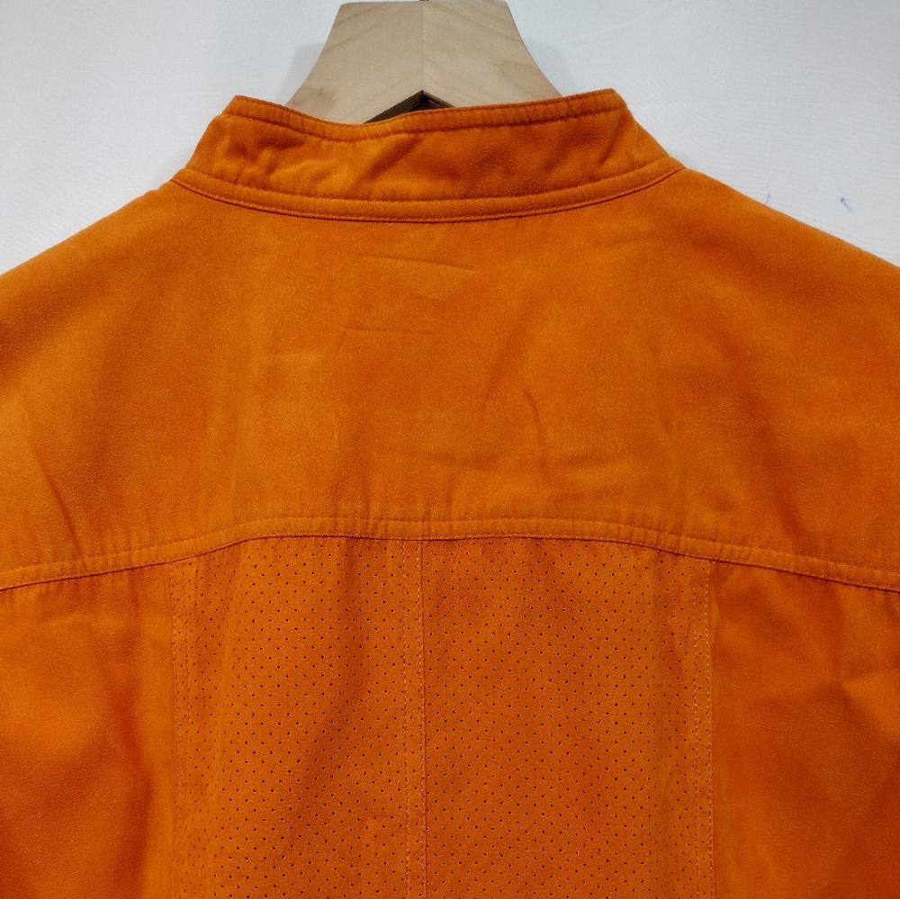 Sharon Young Utility Jacket Womens M Orange Retro 90s Y2K Casual Halloween - Picture 6 of 8
